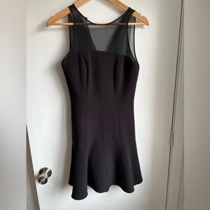 Black dress with mesh top